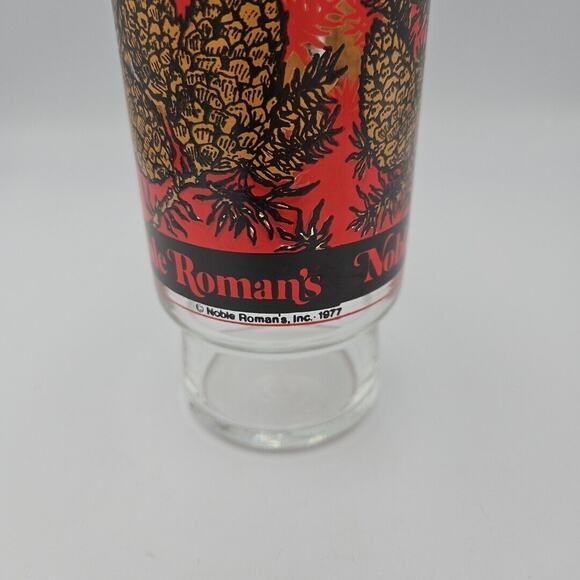 Vintage Noble Roman's Pizza Glass Cup Mug 6 1/4" - Picture 3 of 4
